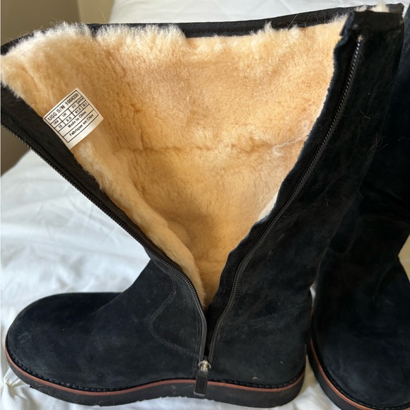 Black Suede UGG tall inside zipper. - Picture 5 of 6